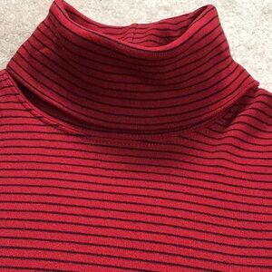 Jones New York Striped Turtleneck Sweater